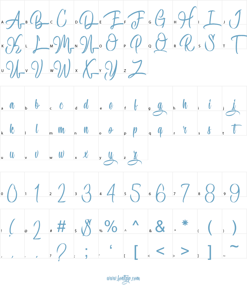 Speciality of Rodrigues Font Character